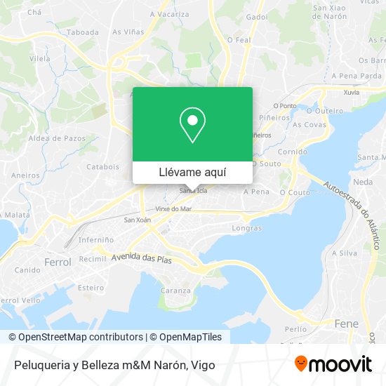 Mapa Peluqueria y Belleza m&M Narón