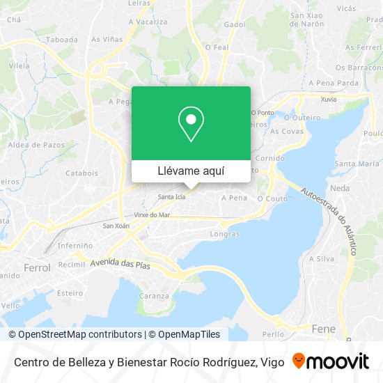 Mapa Centro de Belleza y Bienestar Rocío Rodríguez