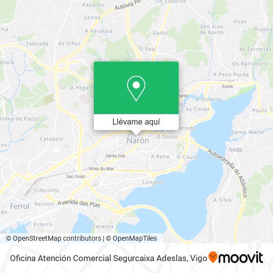 Mapa Oficina Atención Comercial Segurcaixa Adeslas
