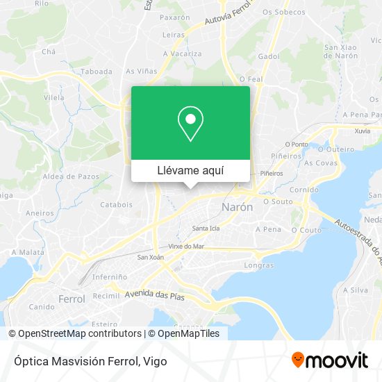 Mapa Óptica Masvisión Ferrol