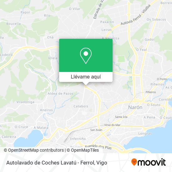 Mapa Autolavado de Coches Lavatú - Ferrol