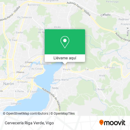 Mapa Cervecería Riga Verde