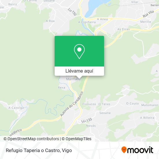 Mapa Refugio Taperia o Castro