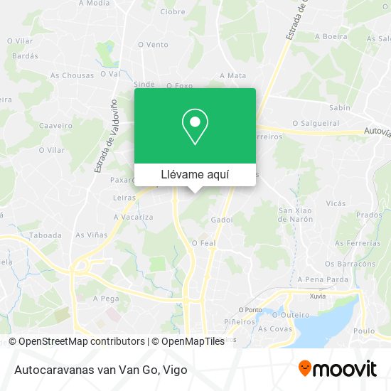 Mapa Autocaravanas van Van Go