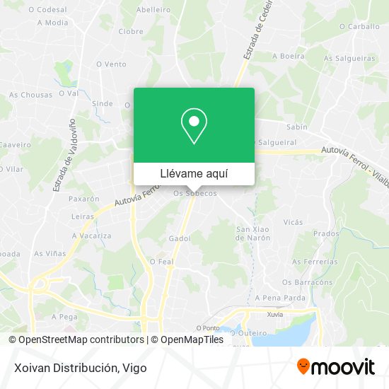 Mapa Xoivan Distribución