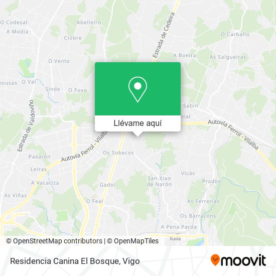 Mapa Residencia Canina El Bosque