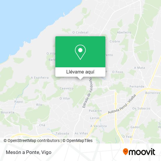 Mapa Mesón a Ponte