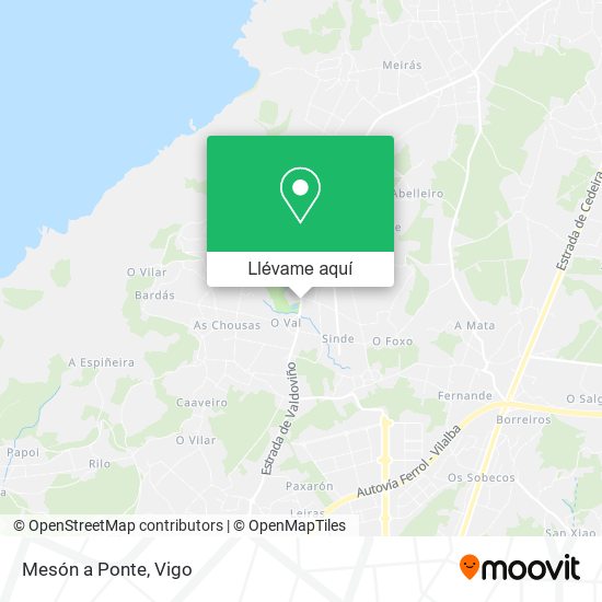Mapa Mesón a Ponte