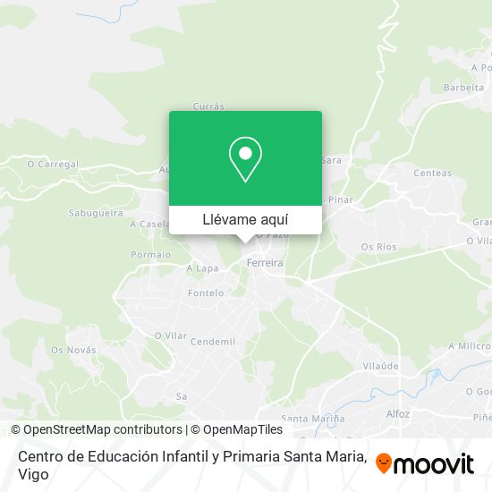 Mapa Centro de Educación Infantil y Primaria Santa Maria
