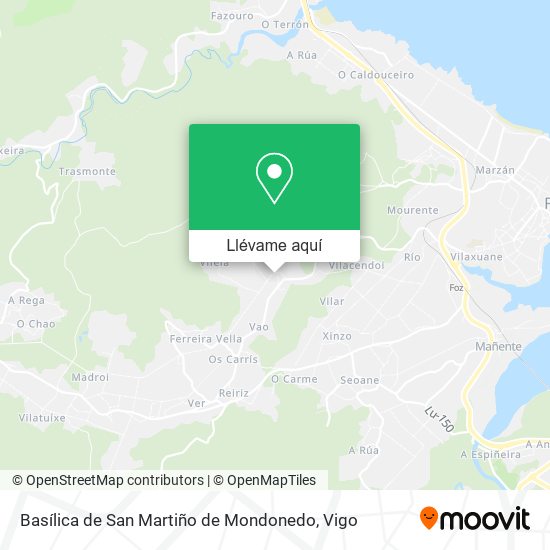 Mapa Basílica de San Martiño de Mondonedo
