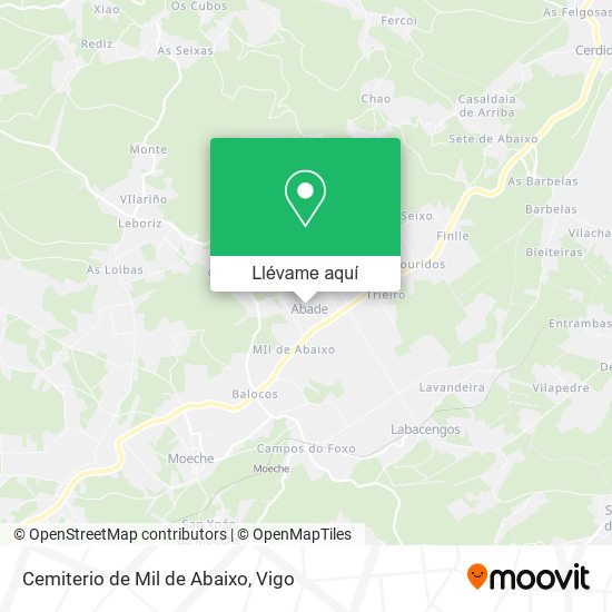 Mapa Cemiterio de Mil de Abaixo