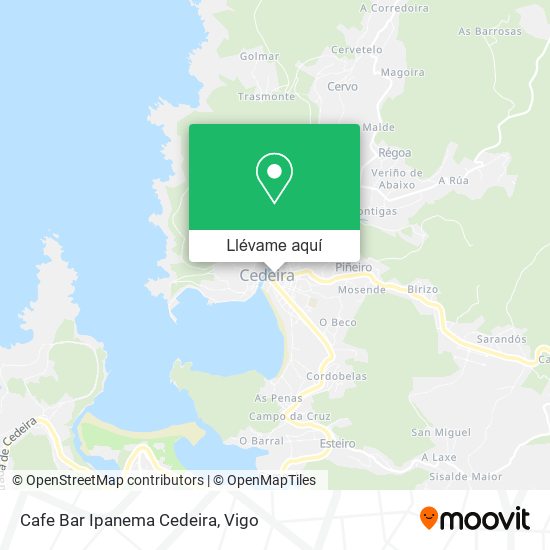Mapa Cafe Bar Ipanema Cedeira