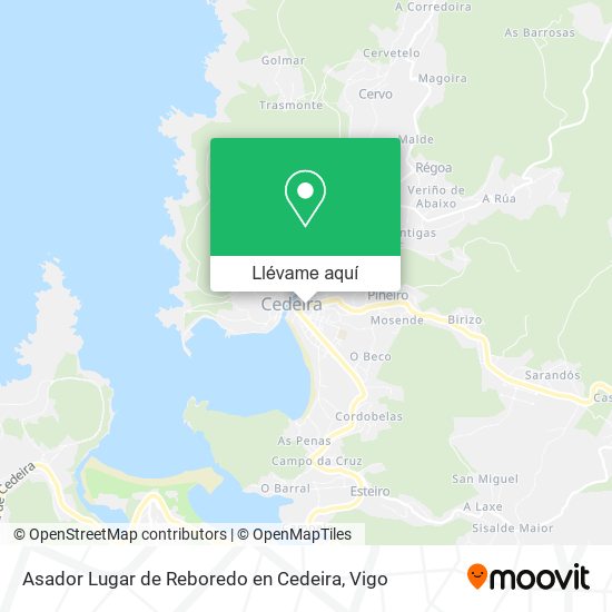 Mapa Asador Lugar de Reboredo en Cedeira