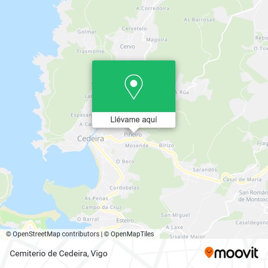 Mapa Cemiterio de Cedeira