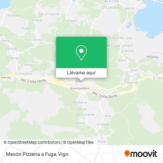 Mapa Mesón Pizzeria a Fuga