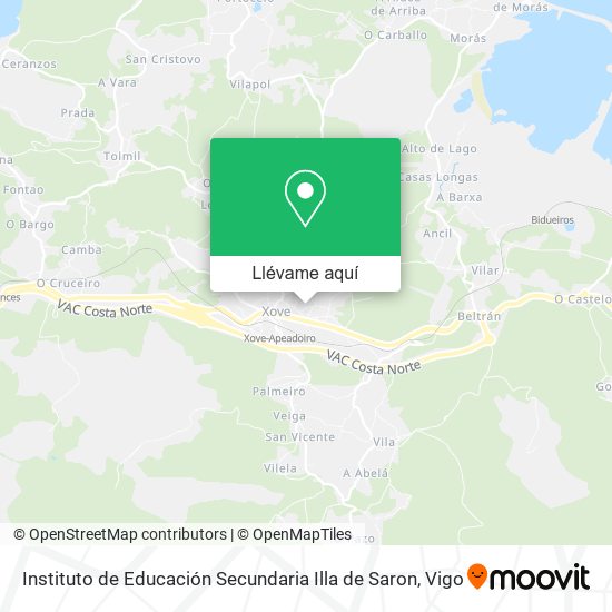 Mapa Instituto de Educación Secundaria Illa de Saron