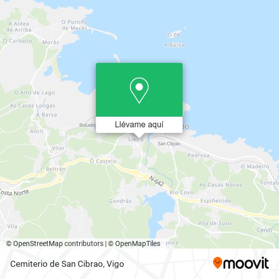Mapa Cemiterio de San Cibrao
