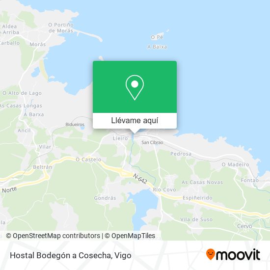 Mapa Hostal Bodegón a Cosecha