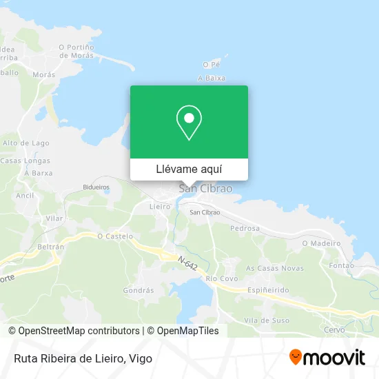 Mapa Ruta Ribeira de Lieiro