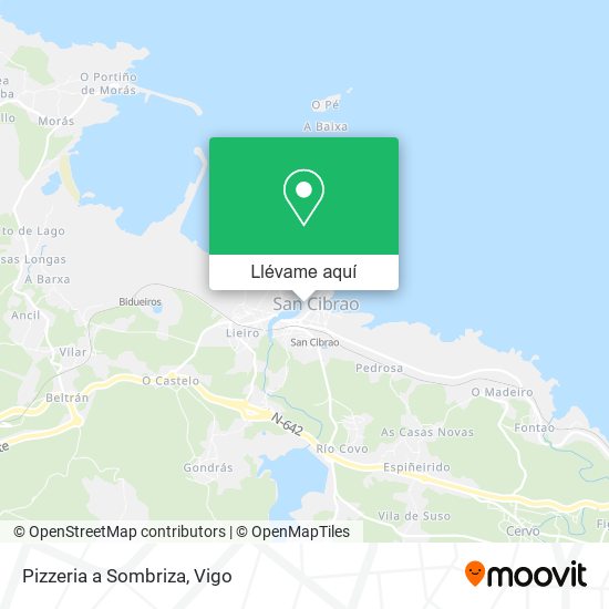 Mapa Pizzeria a Sombriza