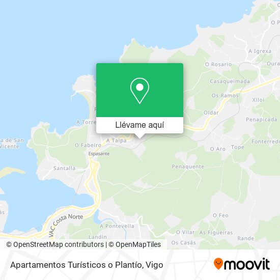 Mapa Apartamentos Turísticos o Plantío