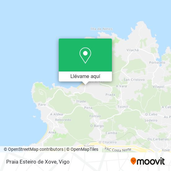 Mapa Praia Esteiro de Xove