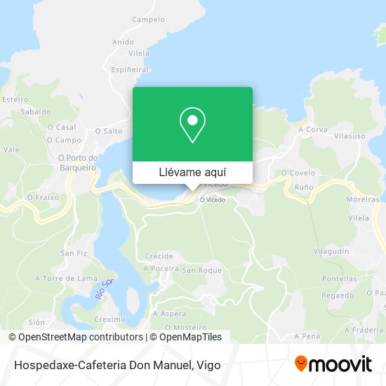 Mapa Hospedaxe-Cafeteria Don Manuel