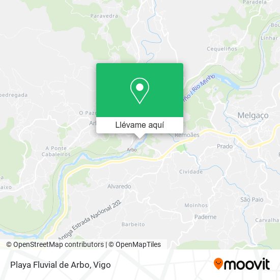 Mapa Playa Fluvial de Arbo