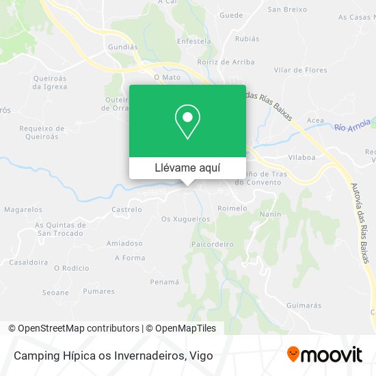 Mapa Camping Hípica os Invernadeiros