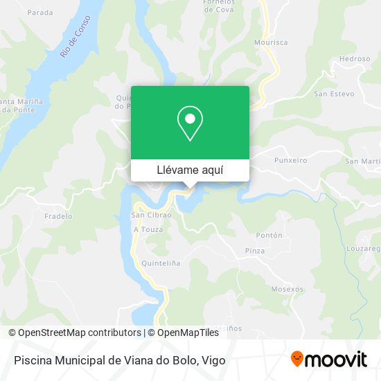 Mapa Piscina Municipal de Viana do Bolo