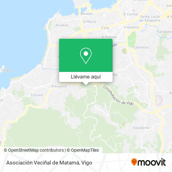 Mapa Asociación Veciñal de Matamá