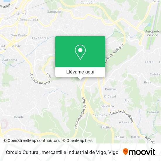 Mapa Círculo Cultural, mercantil e Industrial de Vigo