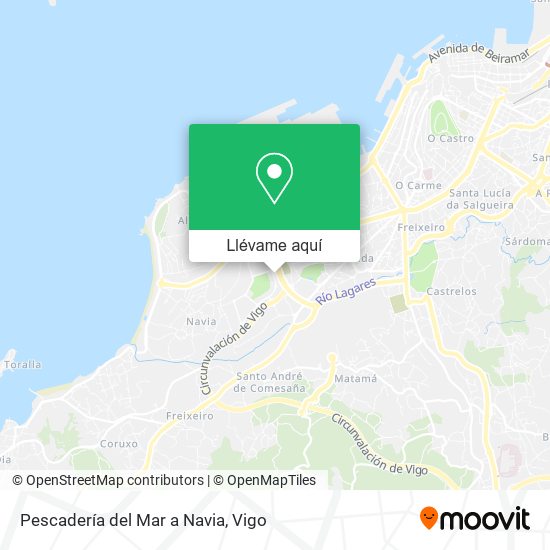 Mapa Pescadería del Mar a Navia