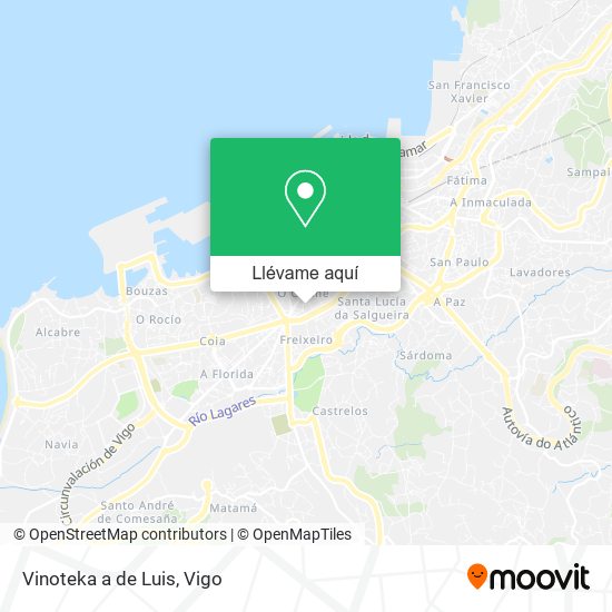 Mapa Vinoteka a de Luis