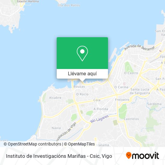 Mapa Instituto de Investigacións Mariñas - Csic
