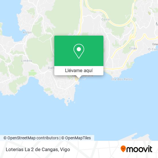 Mapa Loterías La 2 de Cangas