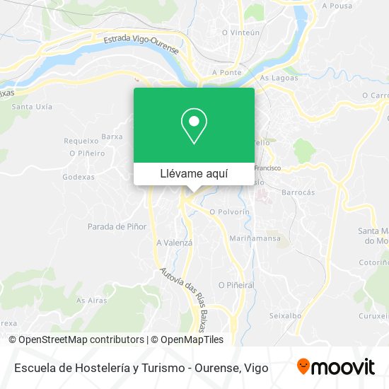Mapa Escuela de Hostelería y Turismo - Ourense