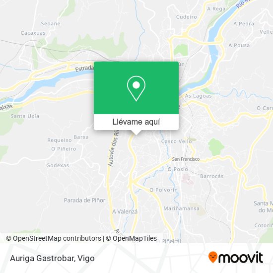 Mapa Auriga Gastrobar