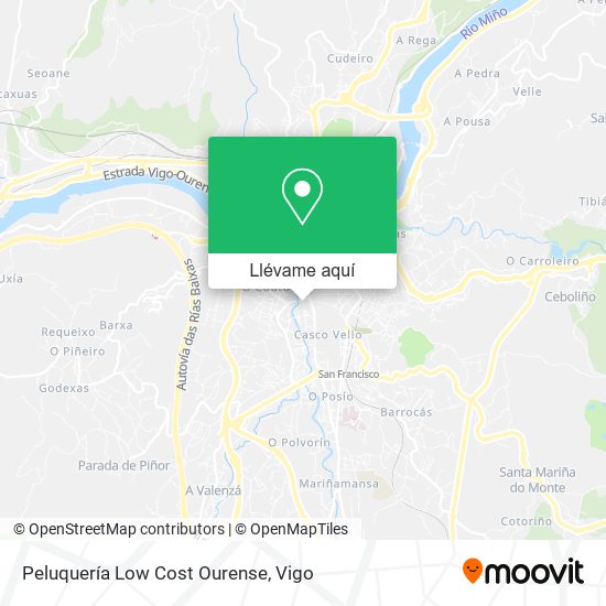 Mapa Peluquería Low Cost Ourense