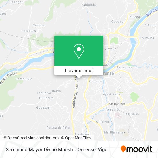 Mapa Seminario Mayor Divino Maestro Ourense