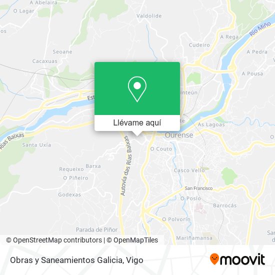 Mapa Obras y Saneamientos Galicia