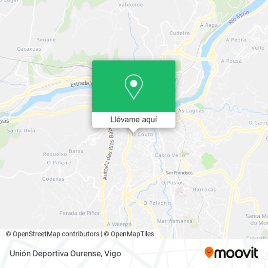 Mapa Unión Deportiva Ourense