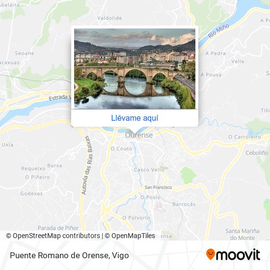Mapa Puente Romano de Orense