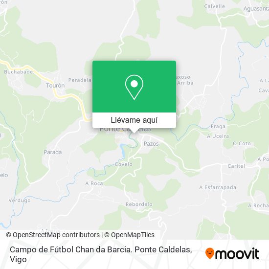 Mapa Campo de Fútbol Chan da Barcia. Ponte Caldelas