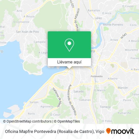 Mapa Oficina Mapfre Pontevedra (Rosalía de Castro)