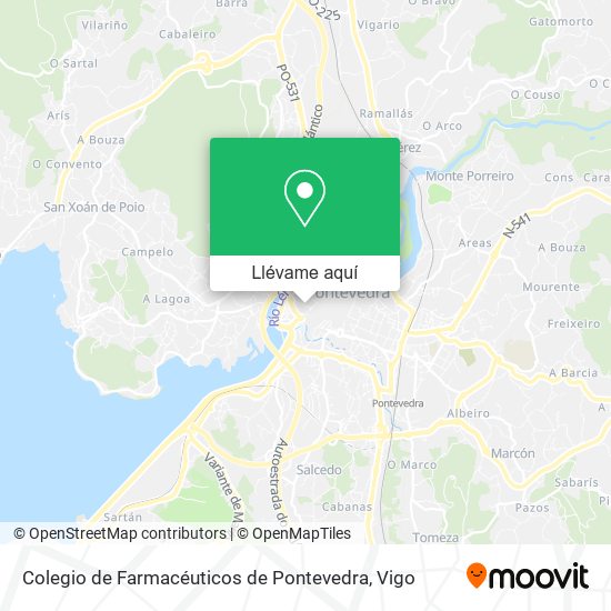 Mapa Colegio de Farmacéuticos de Pontevedra