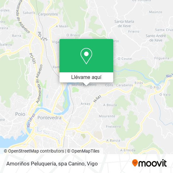 Mapa Amoriños Peluquería, spa Canino