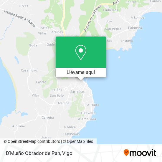 Mapa D'Muíño Obrador de Pan