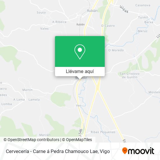 Mapa Cervecería - Carne á Pedra Chamouco Lae