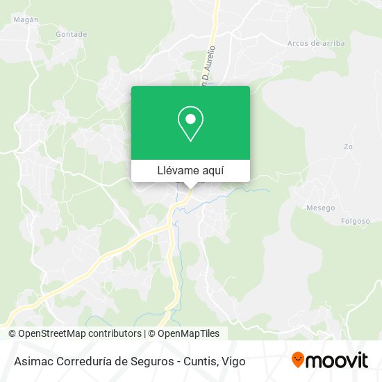 Mapa Asimac Correduría de Seguros - Cuntis